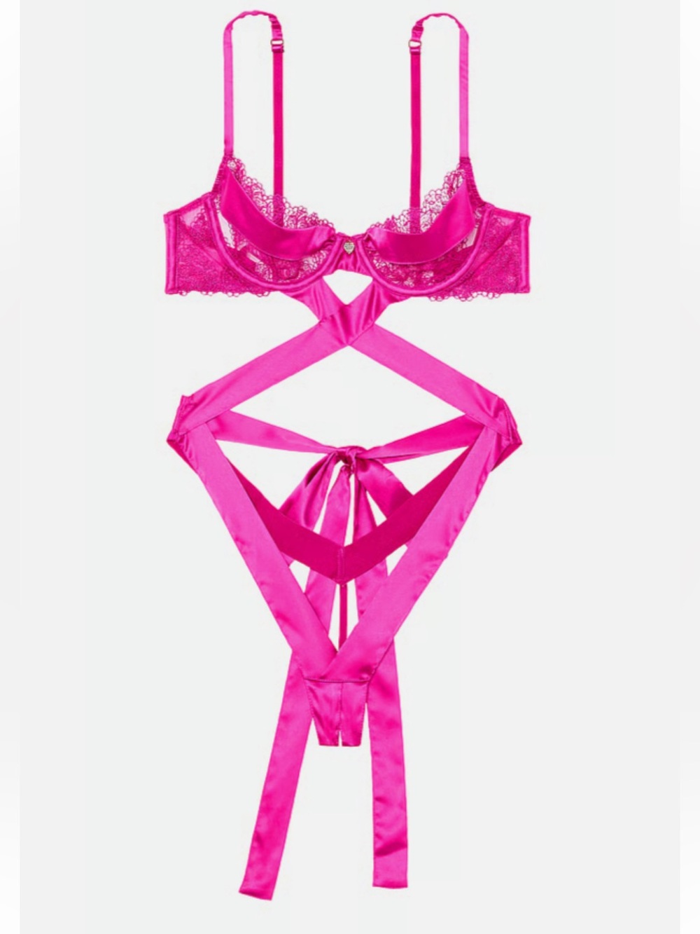 Victoria’s Secret Very Sexy Heart Embroidered Teddy Lingerie